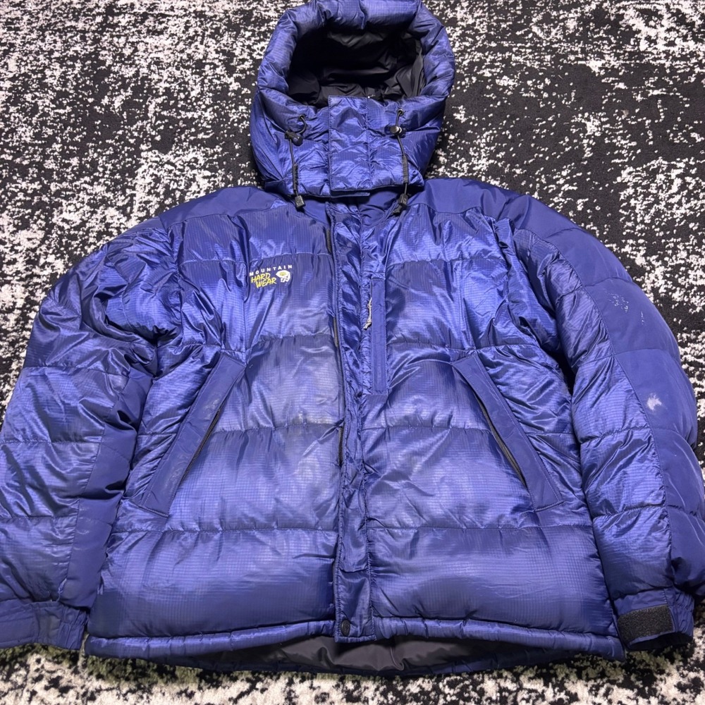 Mountain Hardwear Absolute Zero goose Down Parka Mens Medium Blue Puffer Jacket